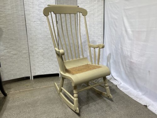 Wood Frame Rocking Chair w/ Woven Seat