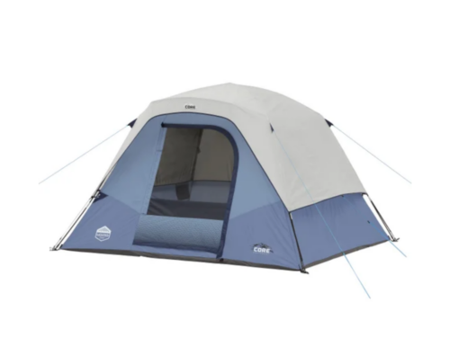 CORE 6 person Lighted Dome Tent in Blue