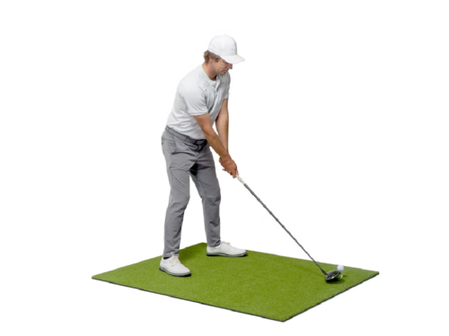 GOSPORTS Artifical Turf 5' x 4' Golf Practice Mat with 3 Rubber Tees