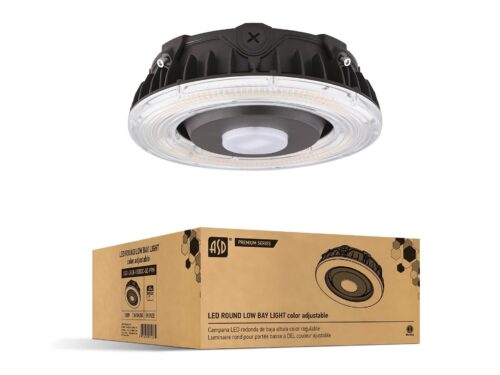NEW! ASD Outdoor LED Round Low Bay Light - Bronze