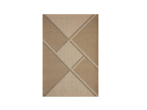 NEW! ABANI 6' x 9' Beige/Grey Rectangular Indoor/Outdoor Geometric Rug