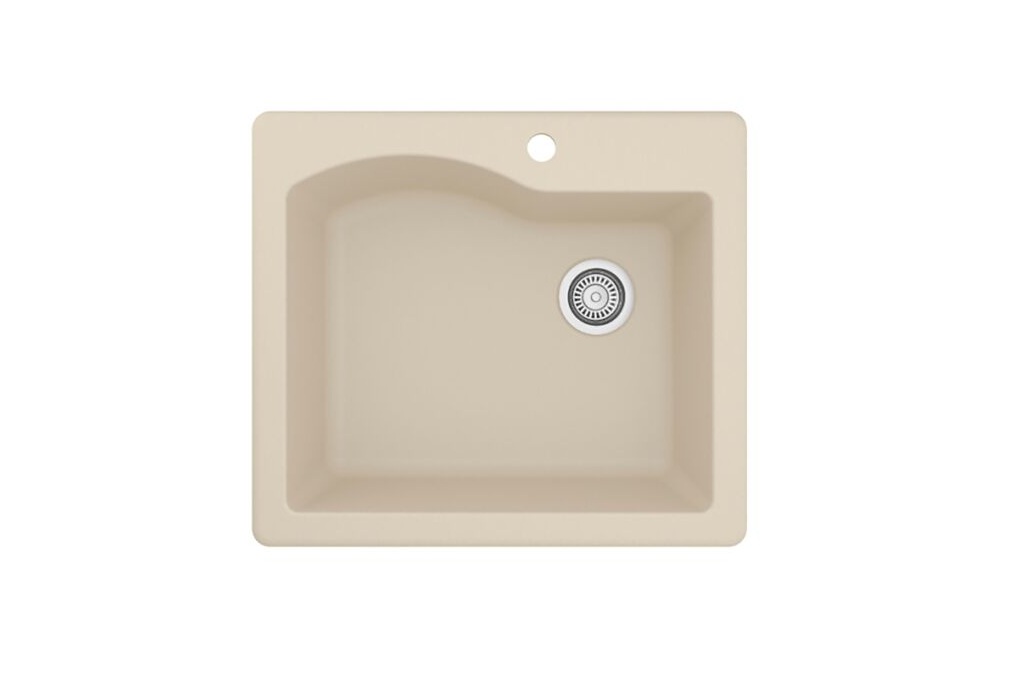 NEW! KARRAN Quartz Top Mount Sink in Bisque