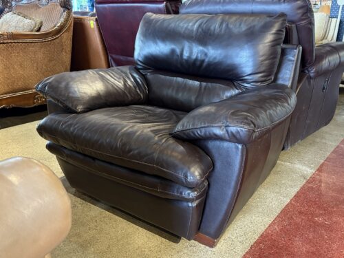 Low Plump Comfy Black Armchair