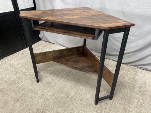 Industrial Corner Desk w/ Keyboard Shelf