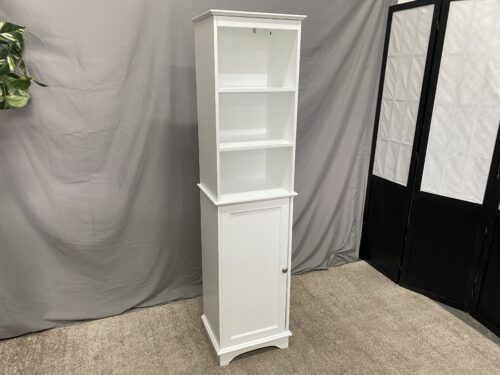 White 6-Shelf Display Case