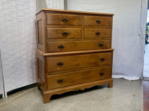 Honey Blonde 7-Drawer Tallboy Dresser