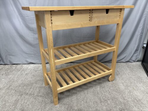 IKEA Forhoja Birch Rolling Kitchen Island