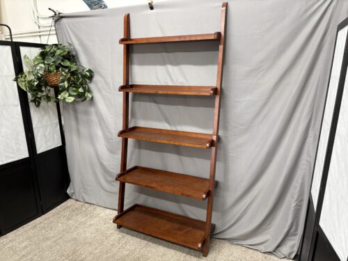 Wooden 5-Shelf Ladder Bookcase