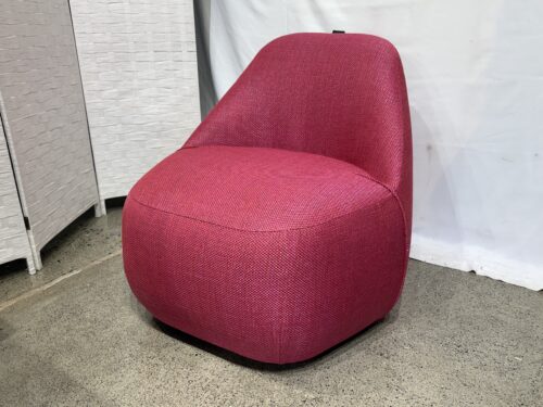 NEW! STYLEX Dau Lounge Chair w/ Casters - Magenta Blush