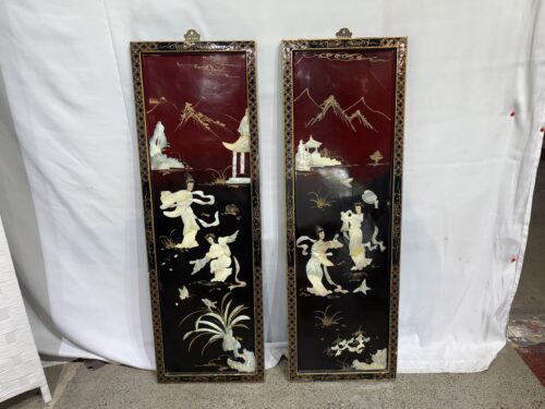 Dancing Geisha Semi-Precious Stone Art Duo (Set of 2)