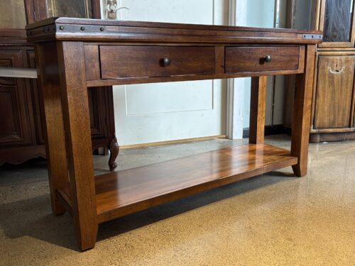 Banded Corner 2-Drawer Sofa/Entry Table