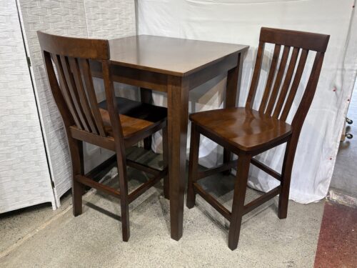 Bar Height 2-Seater Wood Solids Dining Set