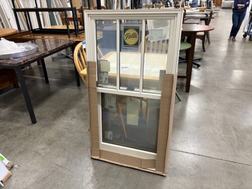 NEW! PELLA 50x28 Poplar White Clad Double-Hung Vertical Sliding Window