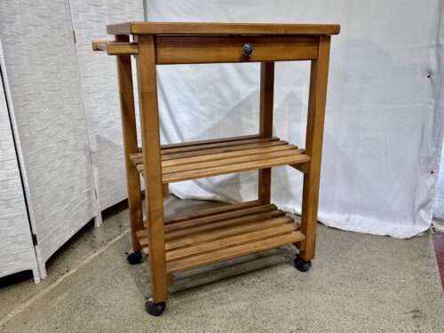 Single Drawer Kitchen Cart w/ Lockable Wheels