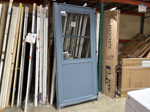 NEW! PROVIA Geneva Blue 80x36 Aluminum Storm Door w/ Windows