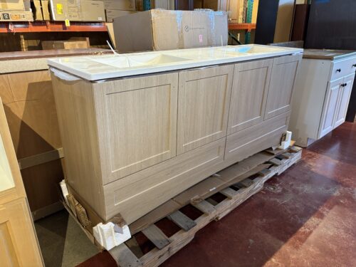 NEW! Blonde 72" Double Sink Vanity Cabinet