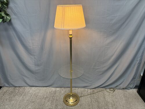 Brass Glass Table Floor Lamp