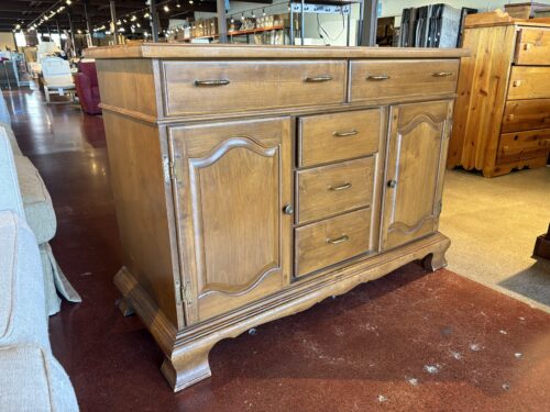 Vintage Solid Hard Rock Maple French Country Sideboard