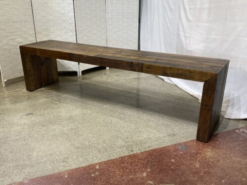 MOE'S Rustic Rectangular Solid Pine Bench