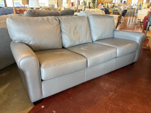 NEW! AMERICAN LEATHER Savoy Grey Three Seater Sofa