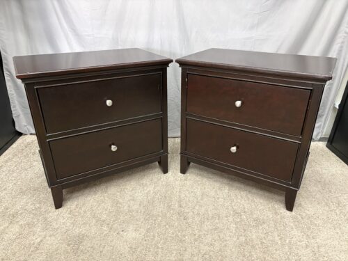 HOME MERIDIAN Artisan 2-Drawer Nightstands (Set of 2)