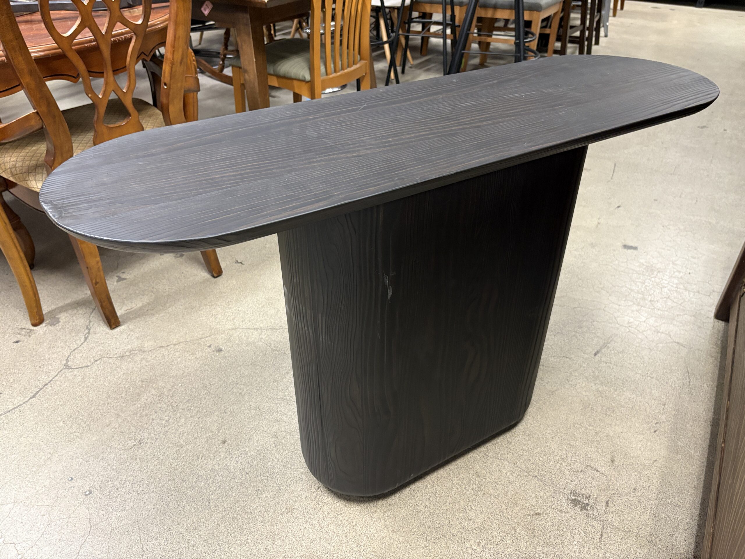RESTORATION HARDWARE Ciro Black Fir Pedestal Console Table