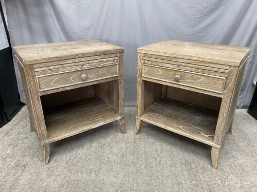 ARHAUS FURNITURE Weathered Wooden Open Single Drawer Nightstands (Set of 2)