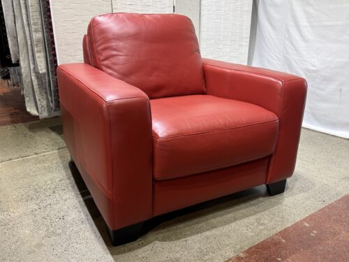 Rouge Red Leather Armchair