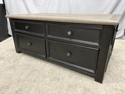 ASHLEY Tyler Creek Greyish Brown & Black Lift Top Coffee Table