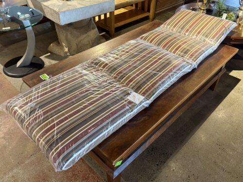 NEW! SUNBRELLA Striped Chaise Lounge Cushion - Brannon Redwood
