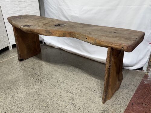 Rustic Live Edge Wood Bench