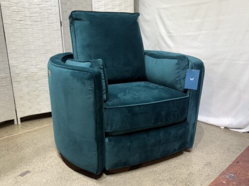 JOYBIRD Corey Swivel Power Recliner - Royale Peacock, No Cords