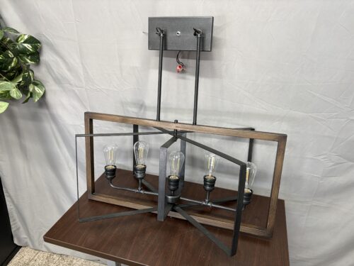 Polermo Grove 5-Light Linear Farmhouse Chandelier