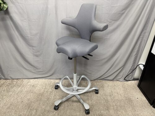 HAG Capisco 8106 Light Grey Fabric Office Chair w/ Footring