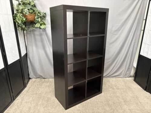 IKEA Kallax Brown-Black 8 Cube Shelf