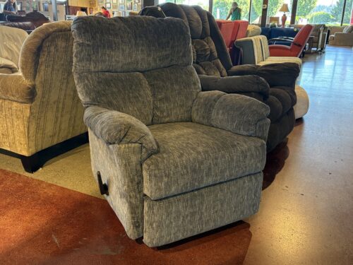 Casual Static Grey Manual Recliner Armchair