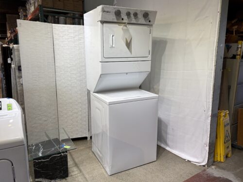 NEW! WHIRLPOOL Stacked Washer & Dryer Laundry Center Model # WETLV27HW3