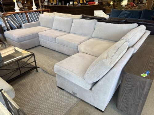 JONATHAN LOUIS Light Grey Fabric Modular Corner Sectional w/ Chaise