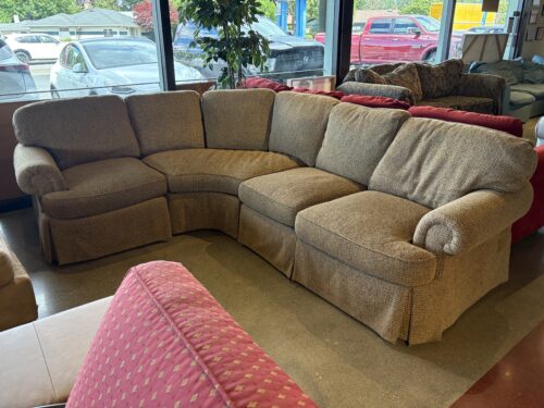 Brown Curved 3Pc. Corner Sectional