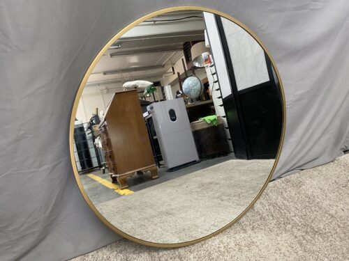 Round Brass Wall Mirror