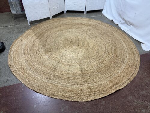 HOME MONDE 73" Wide Round Jute Rug
