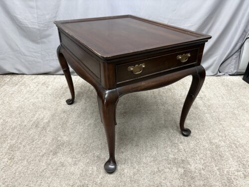 HEKMAN Vintage Queen Anne Style Single Drawer Side Table