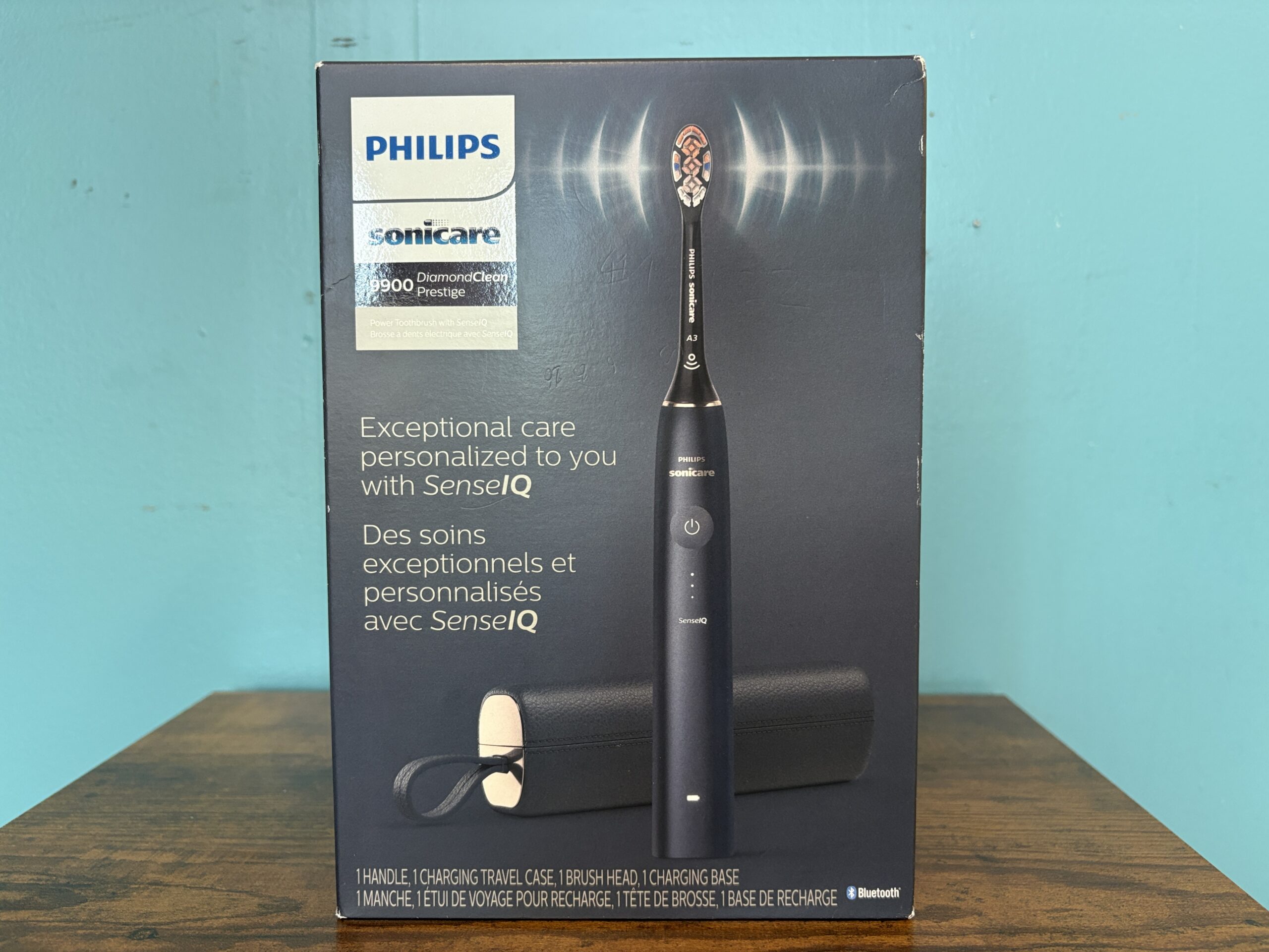 NEW! PHILLIPS Sonicare 9900 Diamond Clean Prestige Midnight Blue Power Toothbrush with SenseIQ