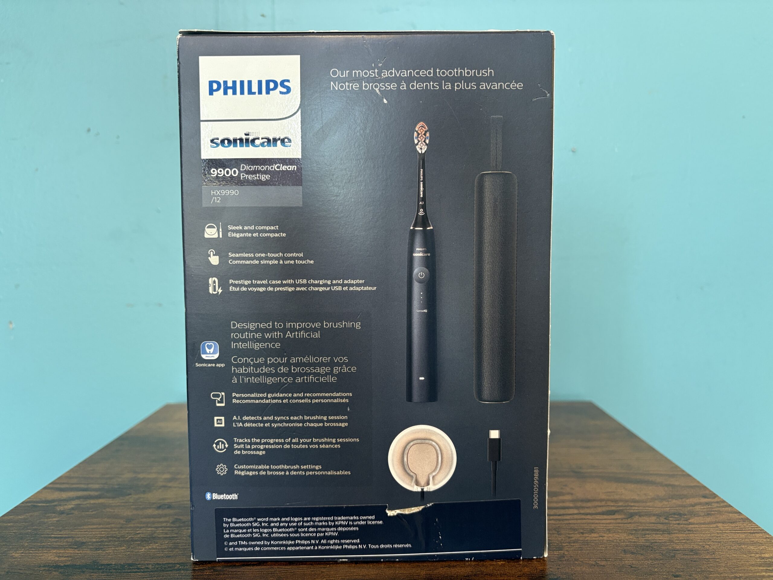 NEW! PHILLIPS Sonicare 9900 Diamond Clean Prestige Midnight Blue Power Toothbrush with SenseIQ