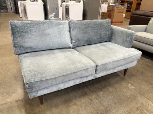 JOYBIRD Preston Single Arm Loveseat in Plush Mist Stain Resistant Chenille
