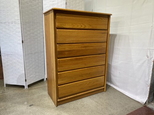 Warm Blonde 6-Drawer Dresser w/ Router Cut Handholds