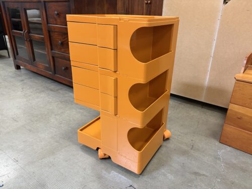 NEW! Modular Tangerine Orange Rolling 3 Sided Storage Cart