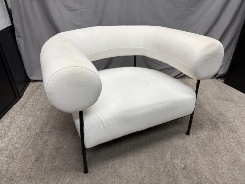 CRATE & BARREL Williams White Fabric Accent Chair