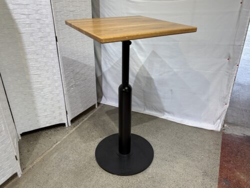 Blonde Square Bistro Table w/ Convenience Hooks
