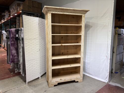 Rustic Cream Crackle Finish Bookcase